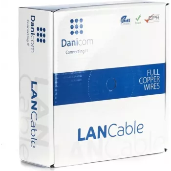 Cabo DSIT DANICOM CAT6A U/UTP 50m condutor sólido - LSZH (Dca) - 10GBase-T, 500MHz