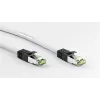 Cabo de rede DSIT RJ45 S/FTP PiMF CAT 8 branco 0,25m