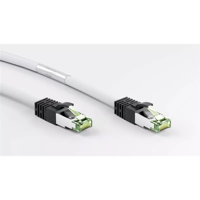 Cabo de rede DSIT RJ45 S/FTP PiMF CAT 8 branco 0,25m