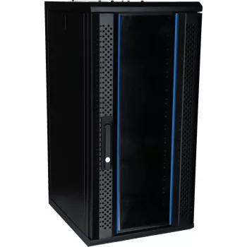 Armário de servidor DSIT DS10-3415 15U 10 polegadas de parede com porta de vidro, 370x450x752 mm, preto