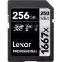 Cartão de memória Lexar Professional 256GB SDXC UHS-II U3 V60 1667x