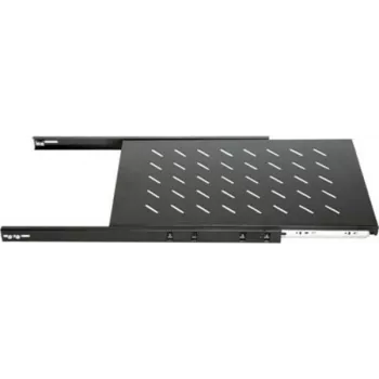 Prateleira extensível DSIT DS-UH45 para armários de parede de 450 mm de profundidade, 1U, carga 25 kg, preto