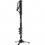 Manfrotto MVMXPROA4 XPRO Monopod+ monopod de vídeo em alumínio de 4 secções com base FluidTech, preto