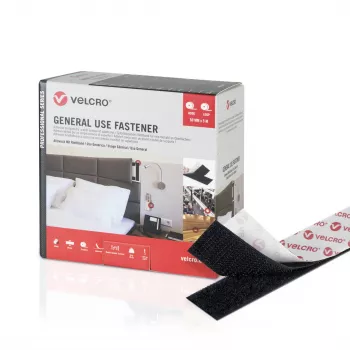 Conjunto de fita de velcro VELCRO 50 mm, 5 m cada, preto VEL-PS20006