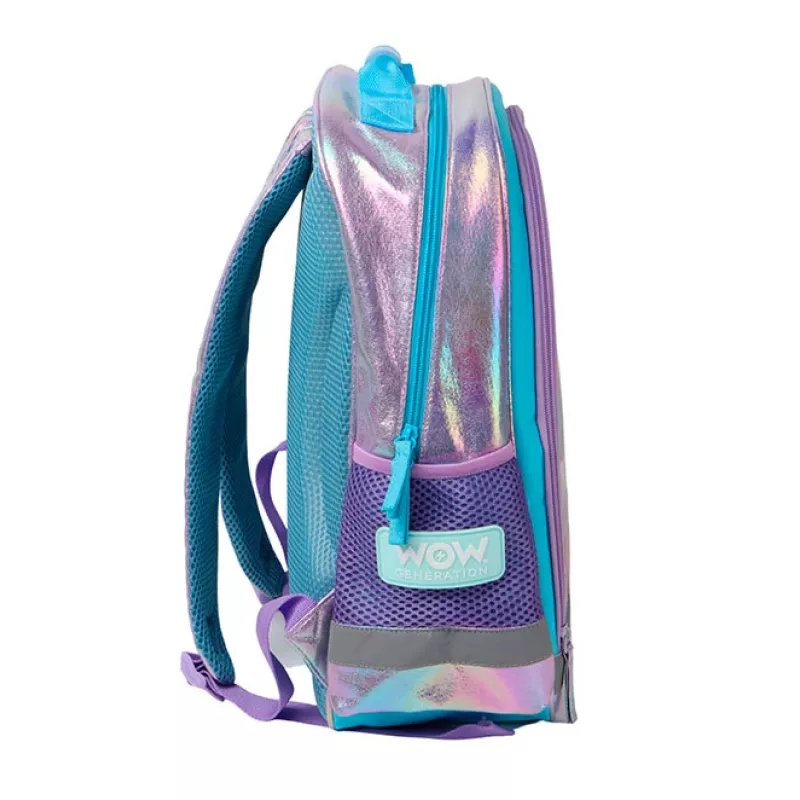 KIDS Wow Holo mochila escolar holográfica 14L A4 rapariga cintilante