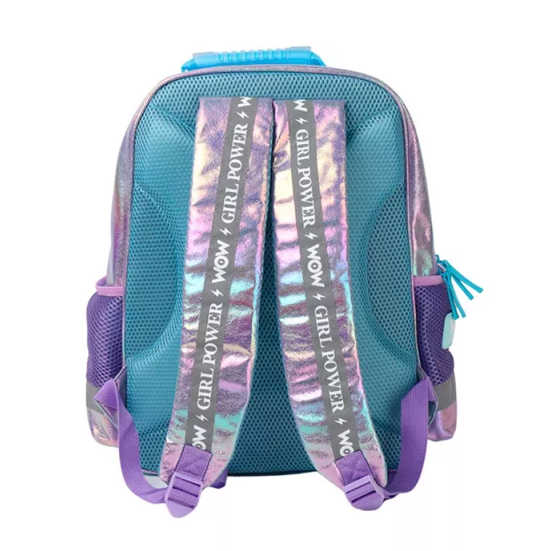KIDS Wow Holo mochila escolar holográfica 14L A4 rapariga cintilante