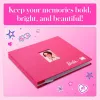 Álbum de fotografias Kodak x Barbie 8x8 polegadas com capa em tecido e janela para fotografia, rosa (RODB2X3SBPK)