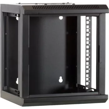 Caixa de servidor DSIT 6U 10 polegadas para montagem na parede com porta de vidro, 312x310x352 mm, preta (DS10-3306)