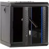 Caixa de servidor DSIT 6U 10 polegadas para montagem na parede com porta de vidro, 312x310x352 mm, preta (DS10-3306)