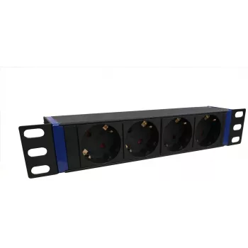 Unidade de distribuição de energia DSIT DS10-4PDU 10 polegadas para rack, 4 tomadas Schuko, 16A, preta