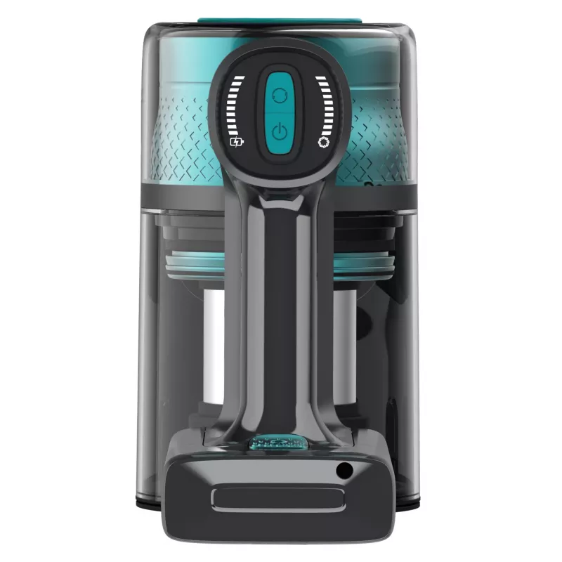 Aspirador vertical com bateria Cecotec Conga Rockstar P50 3 em 1, potência de aspiração 24 kPa, autonomia 65 min, motor sem escovas, ecrã LED, preto/turquesa
