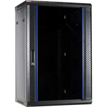 Armário de servidor DSIT 18U para montagem na parede com porta de vidro 600x450x900 mm (DS6418)