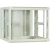 Armário de servidor DSIT 9U reversível para montagem na parede com porta de vidro, branco, 600x600x501 mm (DS6609W-DOUBLE)