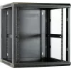Armário de servidor DSIT DS6612 12U para montagem na parede com porta de vidro, 600x600x635 mm, preto