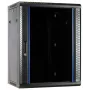 Armário de servidor DSIT DS6615 15U para montagem na parede com porta de vidro, 600x600x770 mm, preto