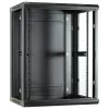 Armário de servidor DSIT DS6615 15U para montagem na parede com porta de vidro, 600x600x770 mm, preto