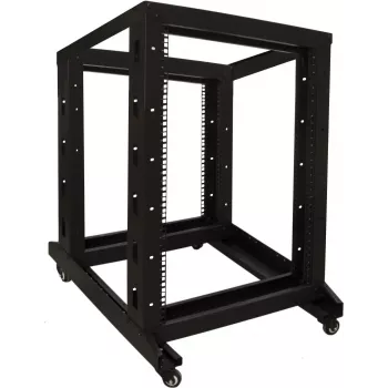 Armário rack DSIT 18U 19 polegadas autónomo sobre rodas, 600x800x1000 mm, não montado, preto