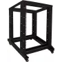 Armário rack DSIT 18U 19 polegadas autónomo sobre rodas, 600x800x1000 mm, não montado, preto