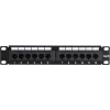 Patch panel DSIT DS-10Patch6-12UTP 10 polegadas 12 portas UTP CAT6, montagem em rack 1U, preto