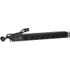 Régua de tomadas DSIT DS-8PDU-MO 19 polegadas 8 tomadas com proteção contra sobrecarga master, cabo de 0,48 m, preta