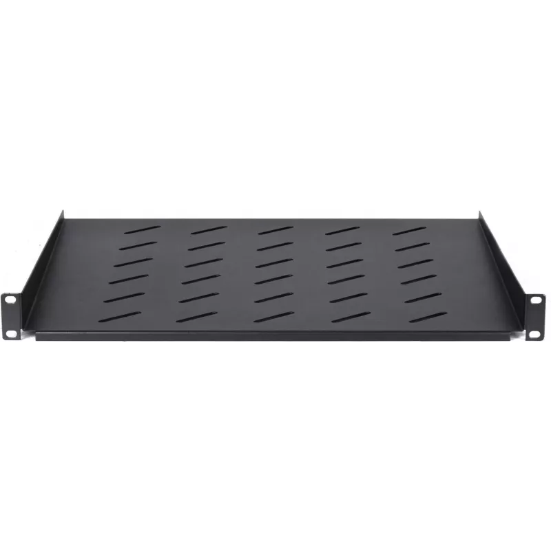 DSIT DS-FH1U450 prateleira fixa 1U para armários de parede de 600 mm de profundidade, 450 mm de profundidade, preto