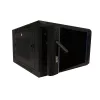 DSIT armário de servidor de montagem na parede 6U 19 polegadas com porta de vidro e painéis laterais perfurados, 600x600x368 mm (DS6606ZP)