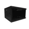 DSIT armário de servidor de montagem na parede 6U 19 polegadas com porta de vidro e painéis laterais perfurados, 600x600x368 mm (DS6606ZP)