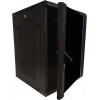 DSIT armário rack de servidor de montagem na parede 15U 19 polegadas com porta de vidro e laterais perfuradas 600x600x770 mm