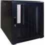 DSIT armário rack de servidor autónomo 12U, 600x600x720 mm, porta frontal perfurada com fecho, preto