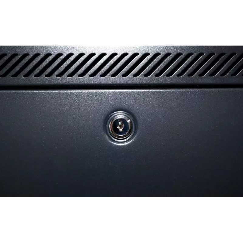 DSIT armário rack de servidor autónomo 12U, 600x600x720 mm, porta frontal perfurada com fecho, preto