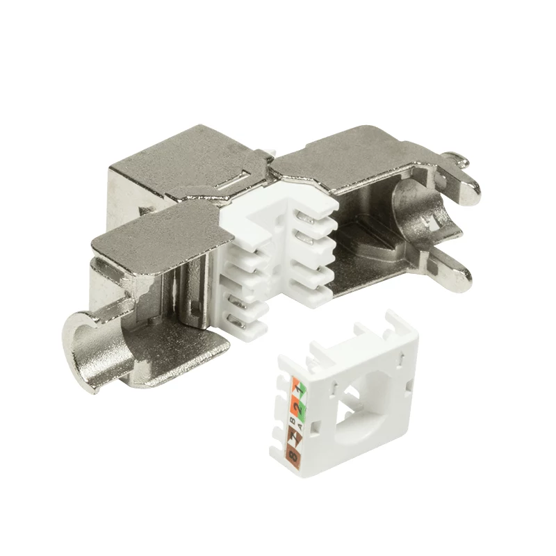 DSIT CAT6a STP keystone jack módulo RJ45 sem ferramentas