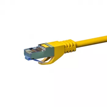 Cabo de rede patch DSIT CAT 6a S/FTP LSOH, 0,25 m, amarelo