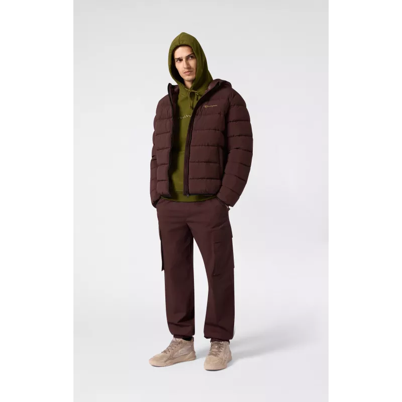 Sweatshirt com capuz Champion homem verde-azeitona 220271 GS585 M
