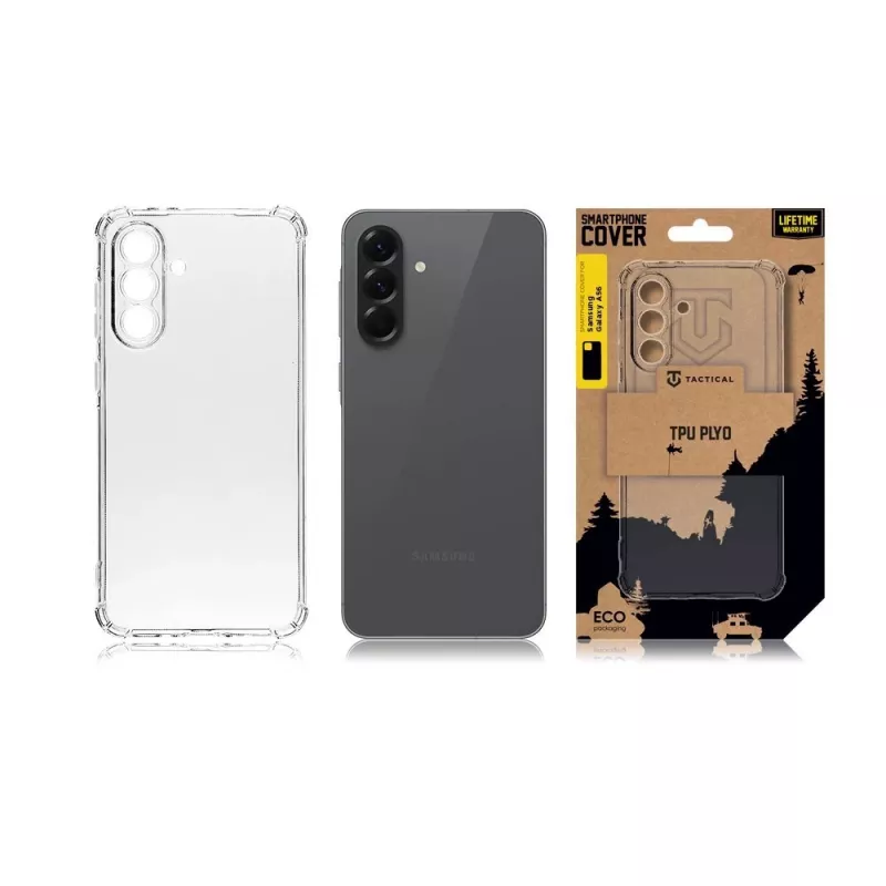 Capa traseira de TPU Tactical Plyo para Samsung Galaxy A56 5G, transparente