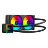 Arrefecedor líquido de CPU Rampage INFINITE V240 ARGB 240mm com visor de temperatura, preto