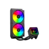 Arrefecedor líquido de CPU Rampage INFINITE V240 ARGB 240mm com visor de temperatura, preto