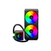 Arrefecedor líquido de CPU Rampage INFINITE V240 ARGB 240mm com visor de temperatura, preto