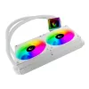 Arrefecedor líquido de CPU AIO Rampage INFINITE V240 branco 240mm ARGB com visor de temperatura