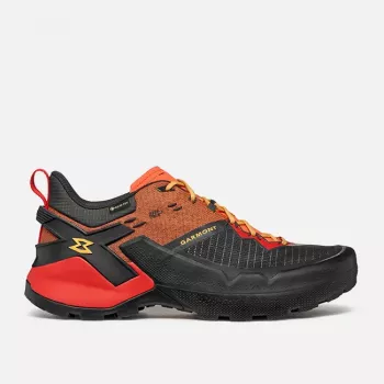 Sapatos de caminhada rápida impermeáveis Garmont 9.81 Onyx GTX para homem Raven Black/Firecracker Orange EU 46