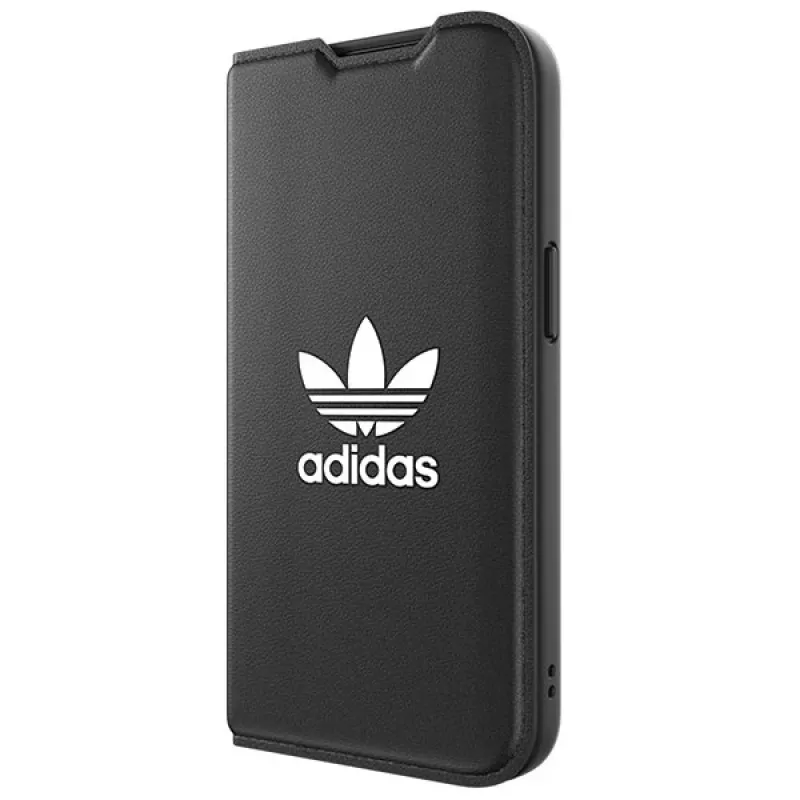 Capa tipo livro Adidas Originals BASIC para iPhone 14/15/13 6,1 polegadas preto/branco