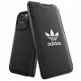 Capa tipo livro Adidas Originals Basic para iPhone 14 Pro, preto e branco