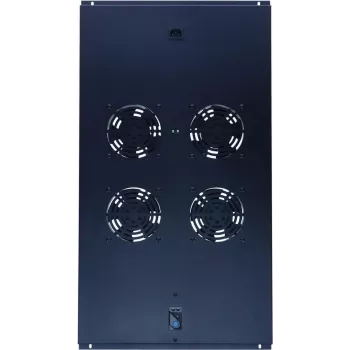 DSIT DS-FT100 unidade de arrefecimento para armário de servidor com 4 ventoinhas e termostato para armários de 1000 mm de profundidade, 1U, 230V, preto