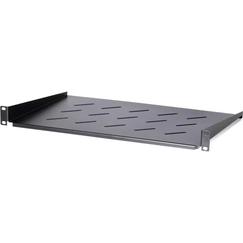 DS-IT prateleira fixa 1U para armários de parede de 450 mm de profundidade, 300 mm de profundidade, preto