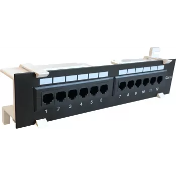 DSIT painel de patch CAT 5e para montagem na parede 12 portas UTP