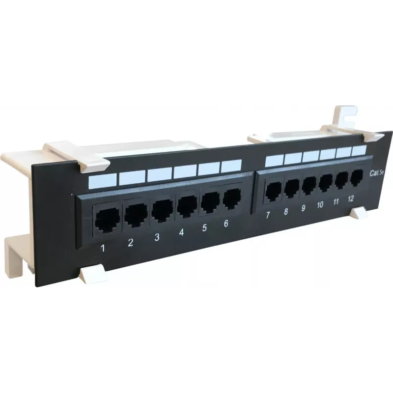 DSIT painel de patch CAT 5e para montagem na parede 12 portas UTP