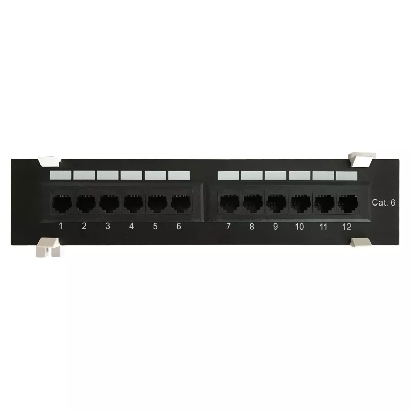 DS-IT painel de patch CAT 6 para parede, 12 portas UTP (DS-Patch6-12UTP-WM)