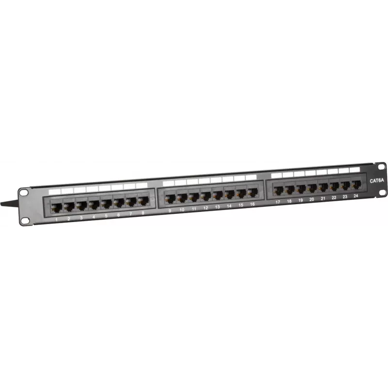 DSIT DS-Patch6a-24UTP painel de patch CAT6a UTP 24 portas, 19 inch 1U, 10GbE, PoE+