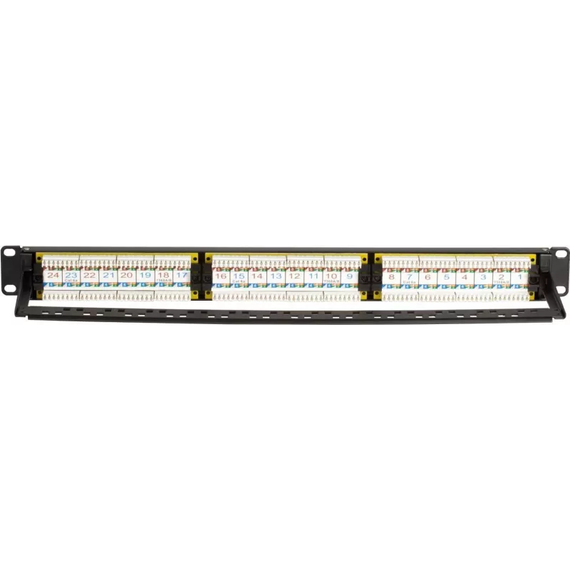 DSIT DS-Patch6a-24UTP painel de patch CAT6a UTP 24 portas, 19 inch 1U, 10GbE, PoE+