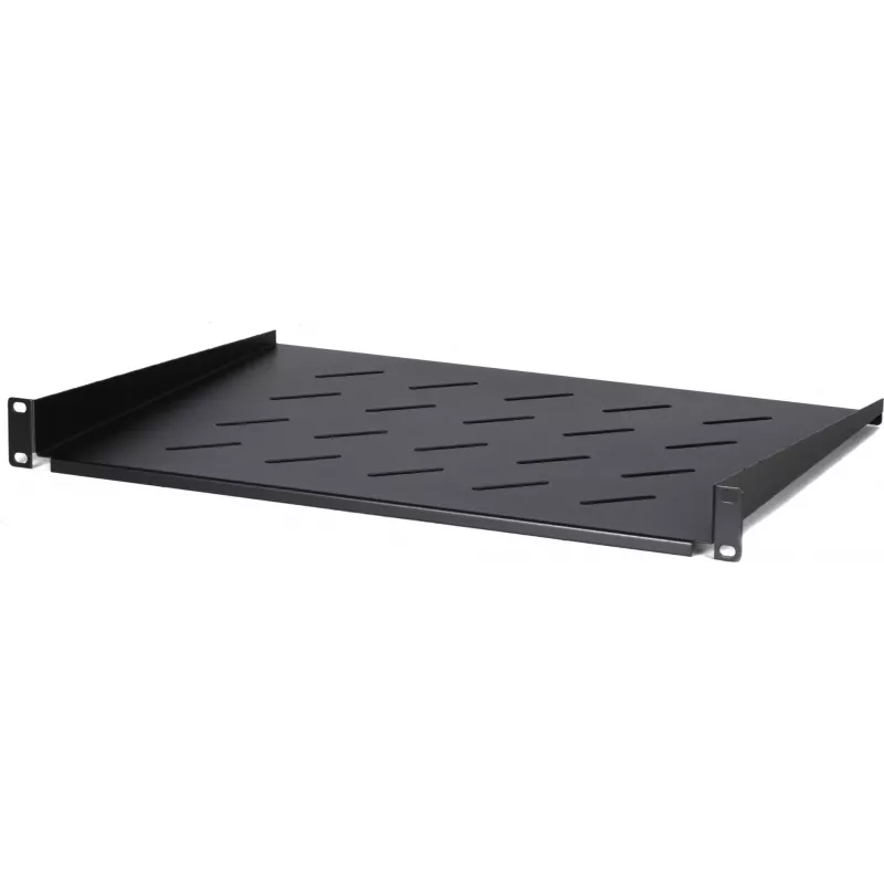 DS-IT prateleira fixa 1U para armários de parede de 450 mm de profundidade, 350 mm de profundidade, preto