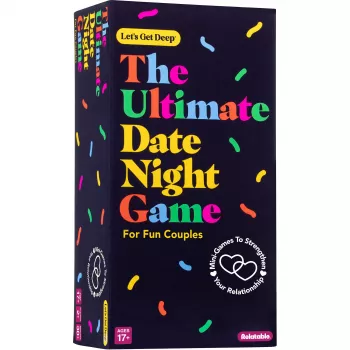 Just Play Let's Get Deep - O jogo definitivo para noites de encontro, 400 cartas de conversa para casais, 3 níveis: Ice Breaker, Deep, Deeper, 2+ jogadores, a partir de 17 anos